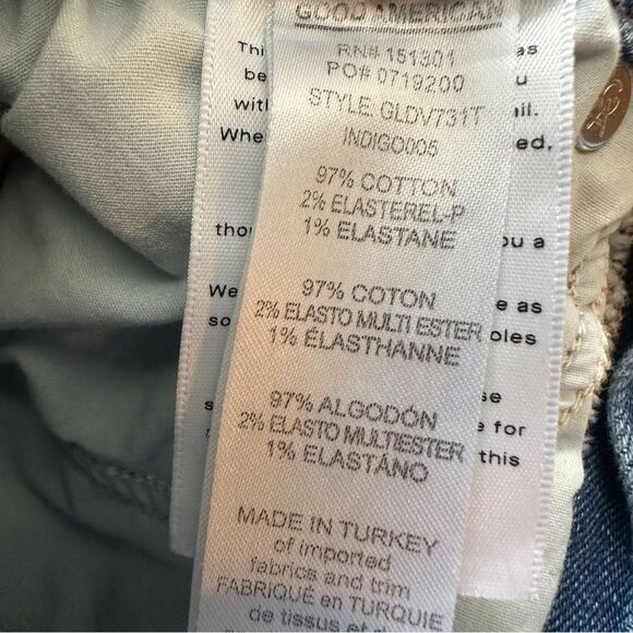 GOOD AMERICAN Good Legs Deep V Yoke Skinny Jeans in Indigo005 Size 0/25 - Picture 8 of 11